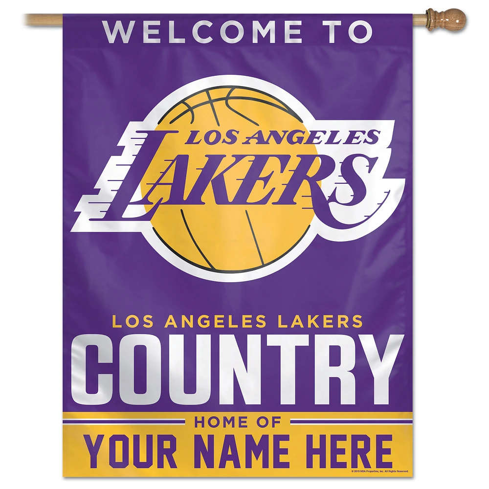 WinCraft Los Angeles Lakers Personalized 27'' x 37'' Single-Sided Vertical Banner