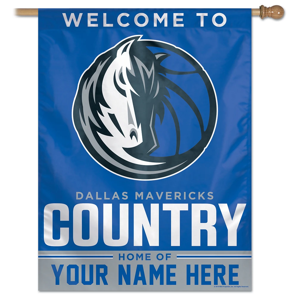 WinCraft Dallas Mavericks Personalized 27'' x 37'' Single-Sided Vertical Banner