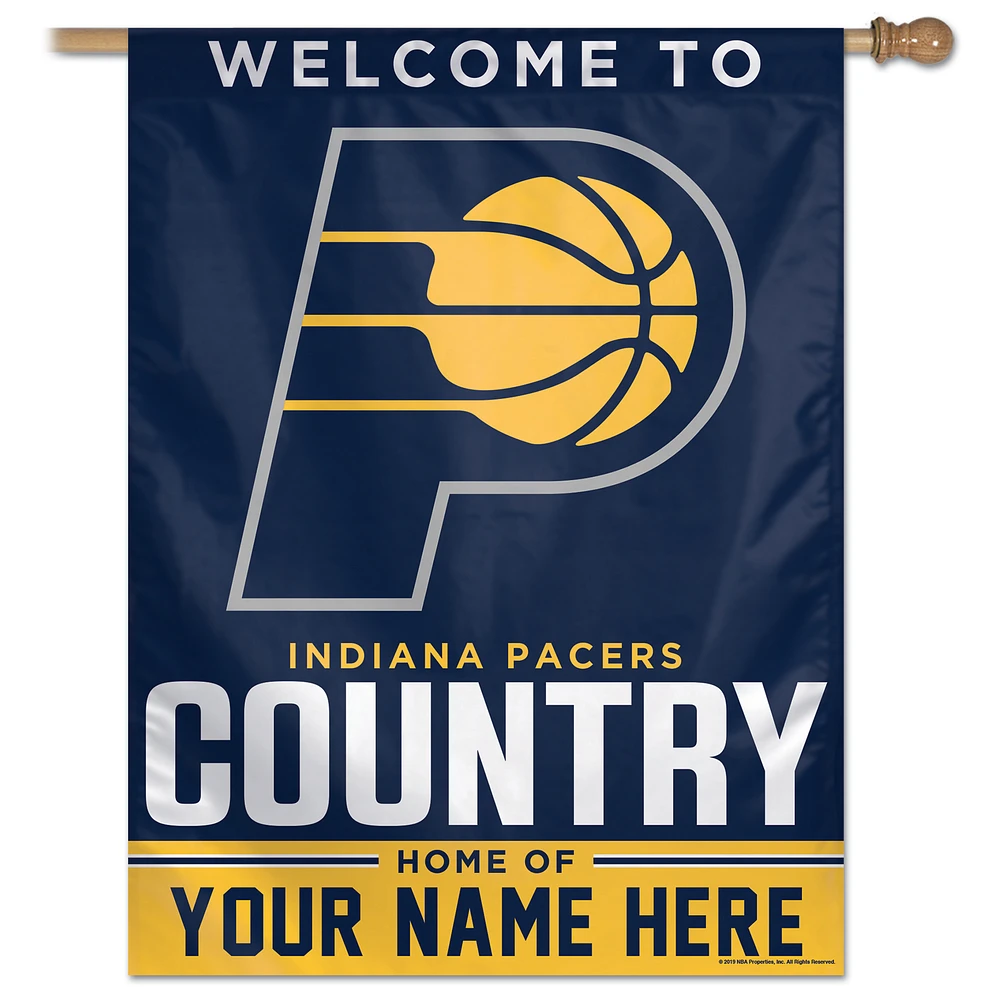 WinCraft Indiana Pacers Personalized 27'' x 37'' Single-Sided Vertical Banner