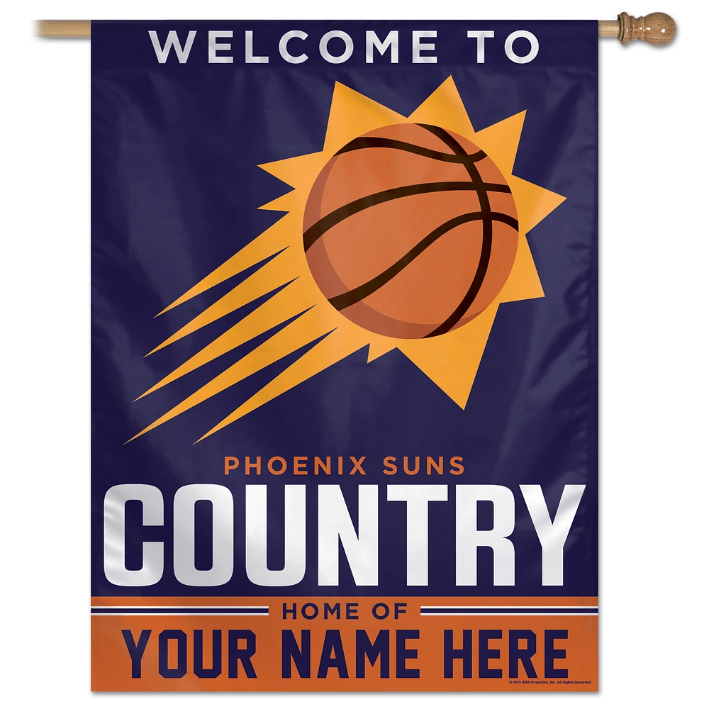 WinCraft Phoenix Suns Personalized 27'' x 37'' Single-Sided Vertical Banner