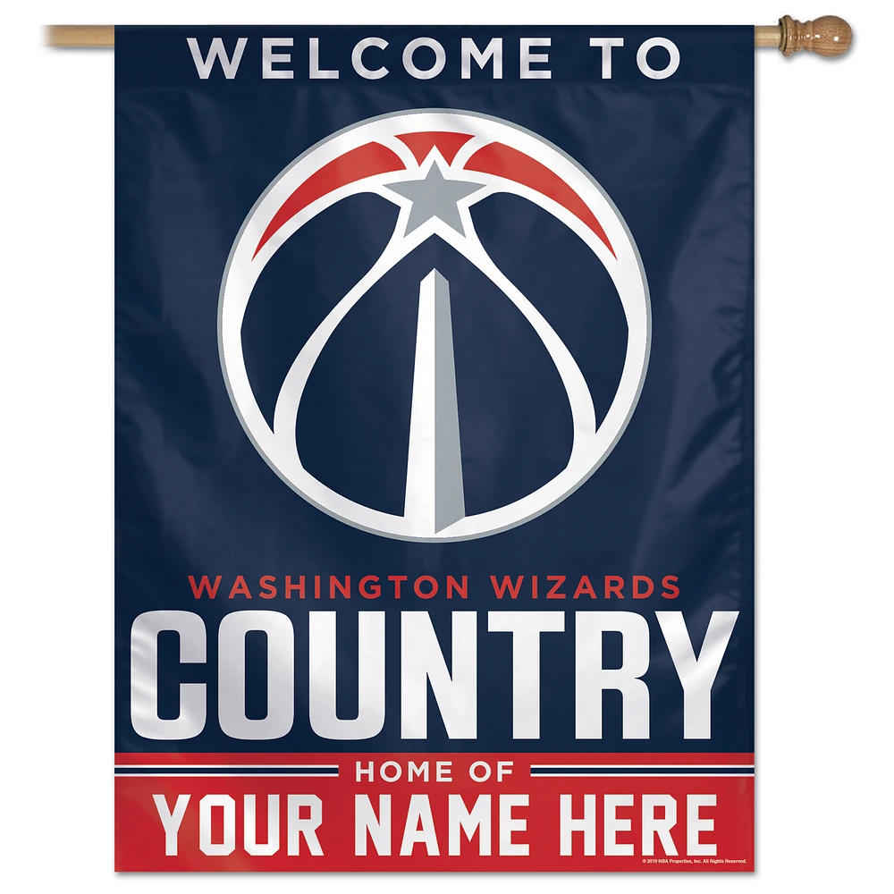 WinCraft Washington Wizards Personalized 27'' x 37'' Single-Sided Vertical Banner