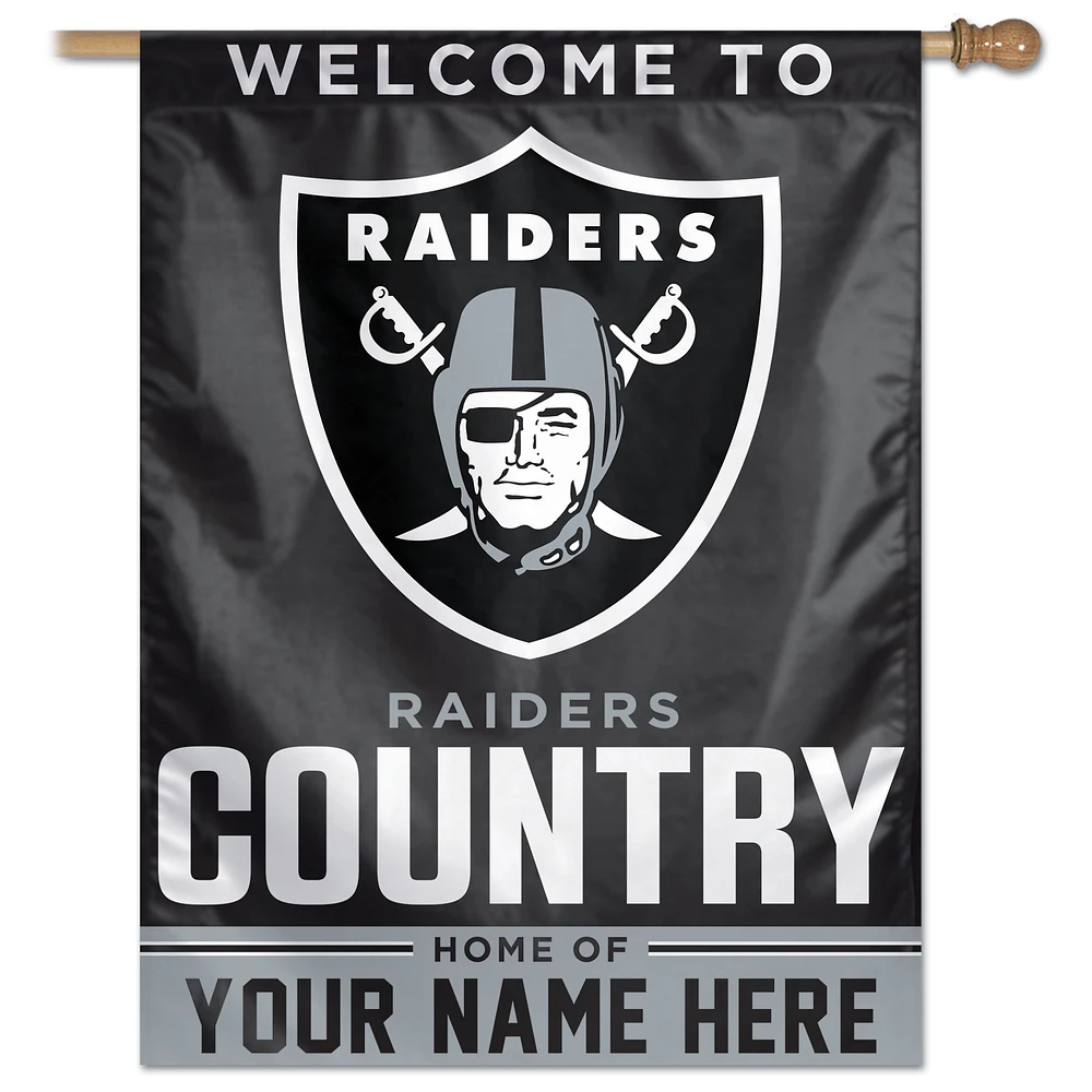 WinCraft Las Vegas Raiders Personalized 27'' x 37'' Single-Sided Vertical Banner