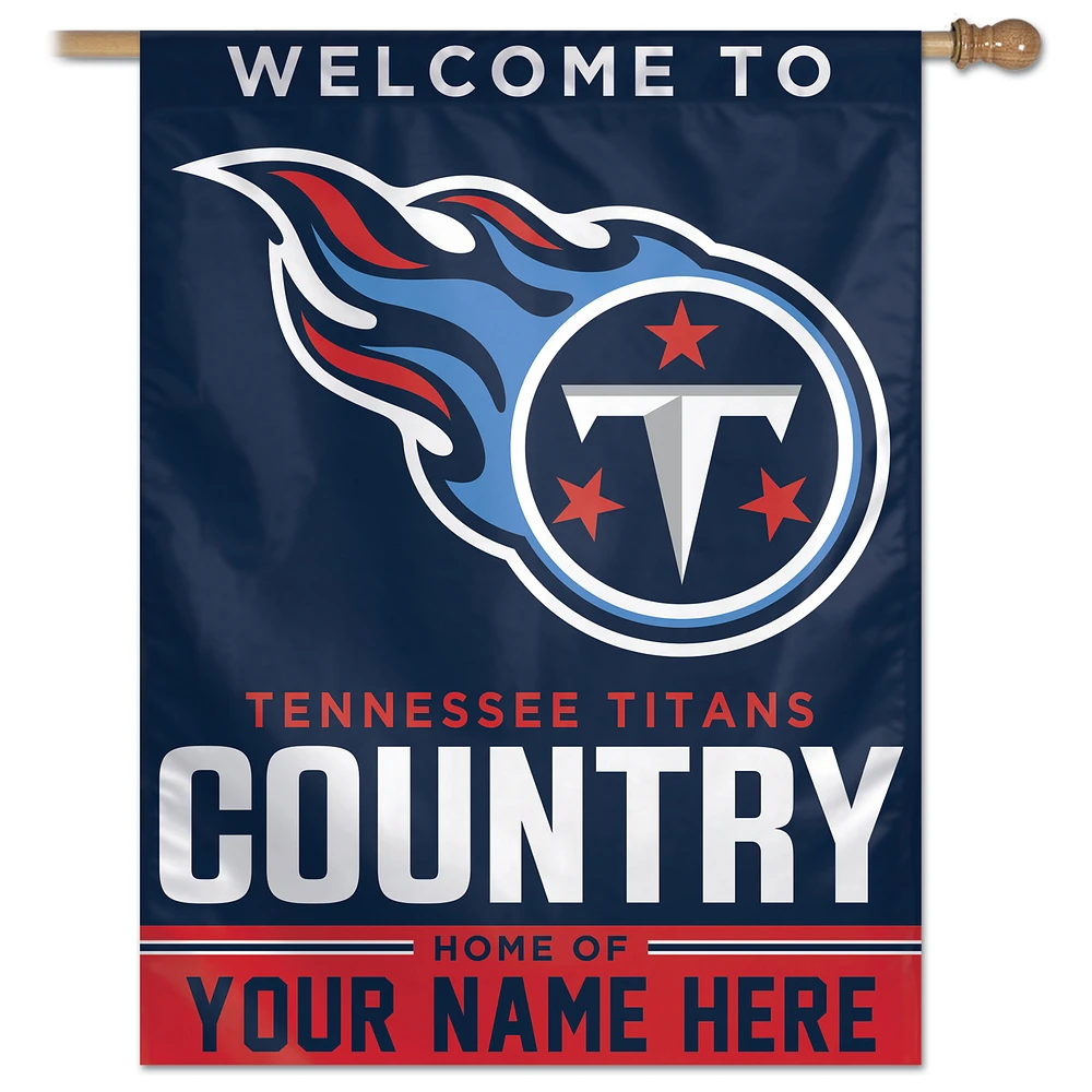 WinCraft Tennessee Titans Personalized 27'' x 37'' Single-Sided Vertical Banner