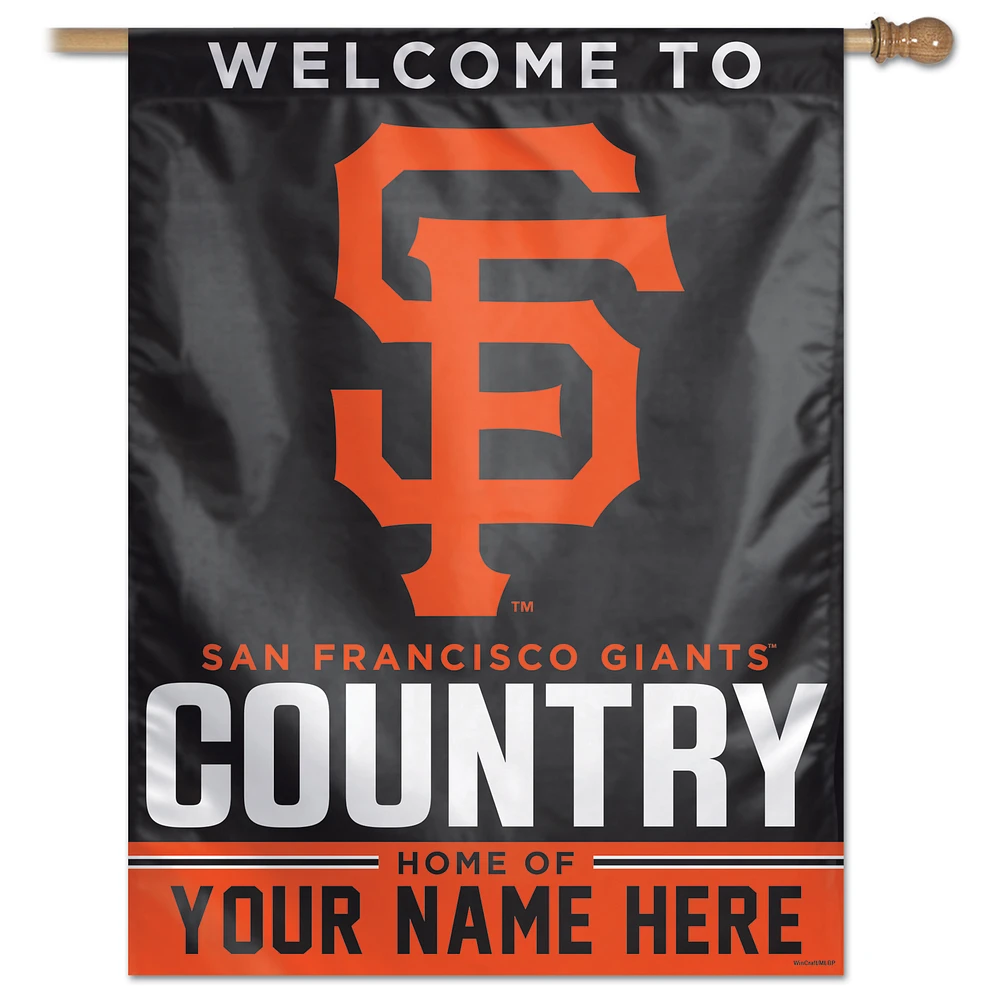 WinCraft San Francisco Giants Personalized 27'' x 37'' Single-Sided Vertical Banner