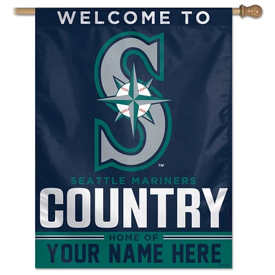 WinCraft Seattle Mariners Personalized 27'' x 37'' Single-Sided Vertical Banner