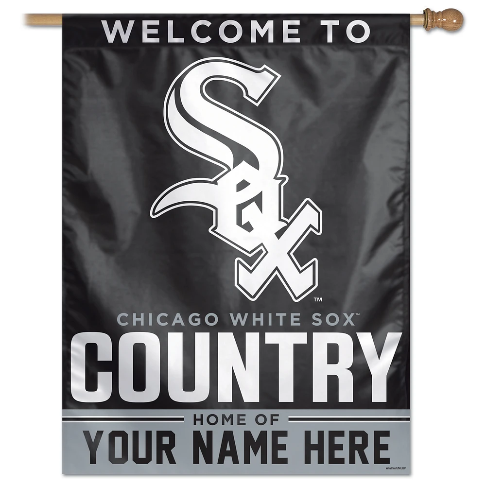 WinCraft Chicago White Sox Personalized 27'' x 37'' Single-Sided Vertical Banner