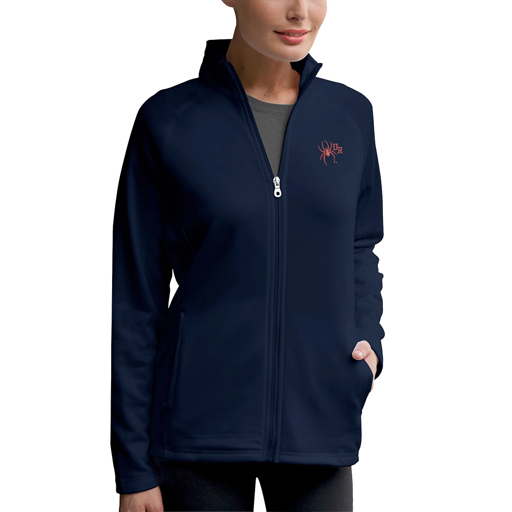 Women's Navy Richmond Spiders Brushed Back Micro-Fleece Full-Zip Jacket