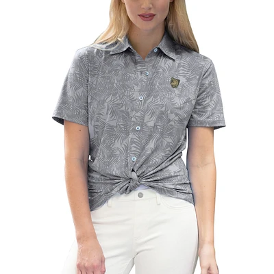 Women's Gray Army Black Knights Vansport Pro Maui Button-Up Shirt
