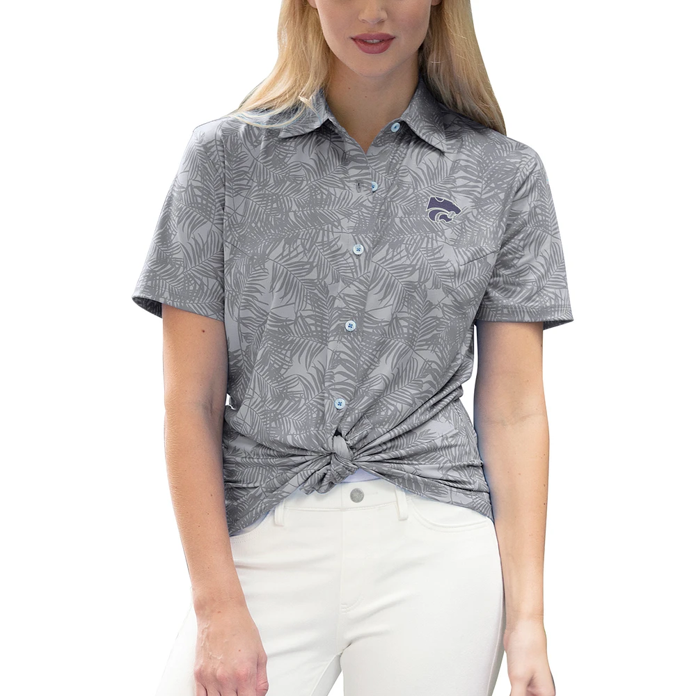 Women's Kansas State Wildcats Vansport Pro Maui Button-Up Shirt