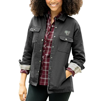 Women's Charcoal Fordham Rams Boulder Full-Snap Shirt Jacket