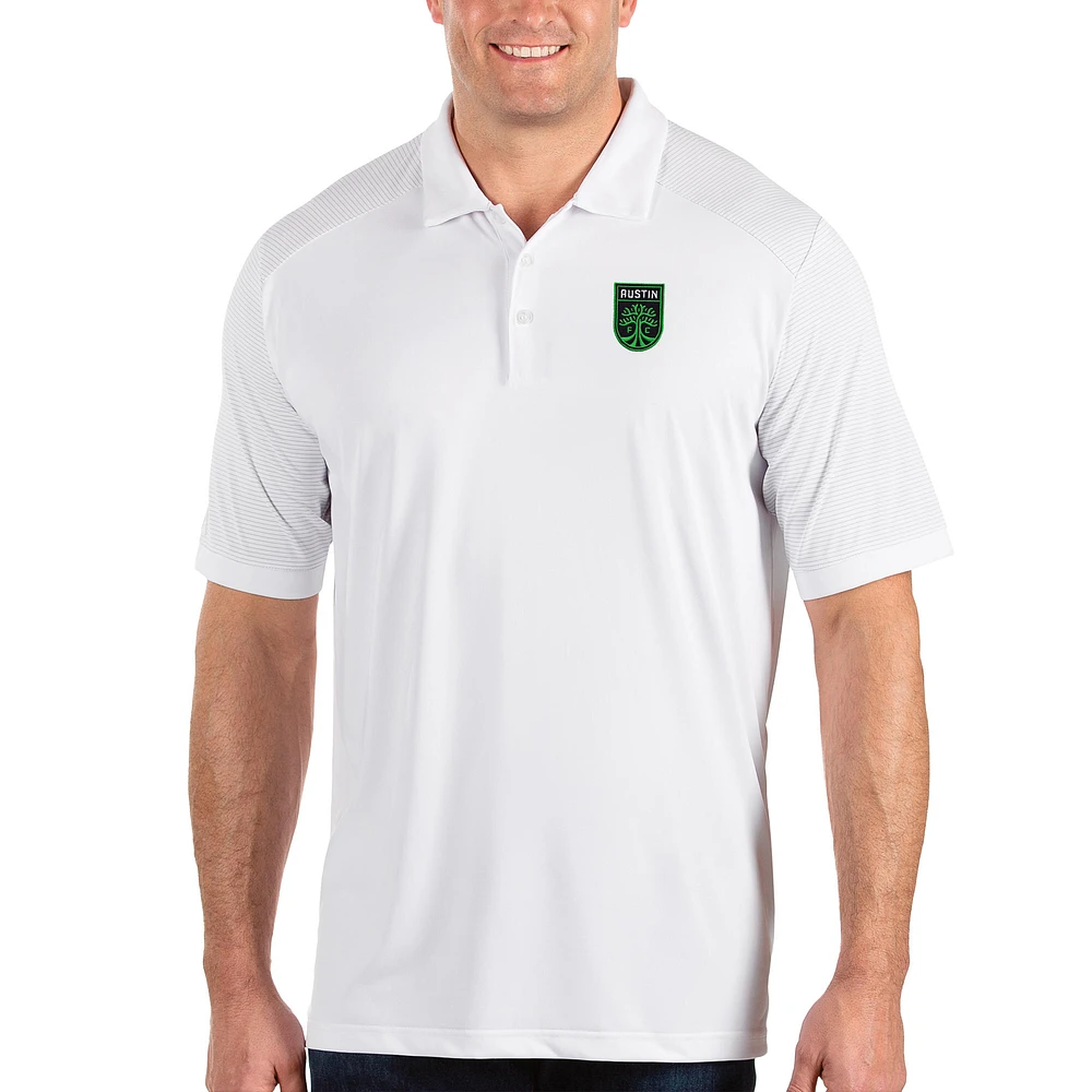 Men's Antigua White/Silver Austin FC Big & Tall Engage Polo