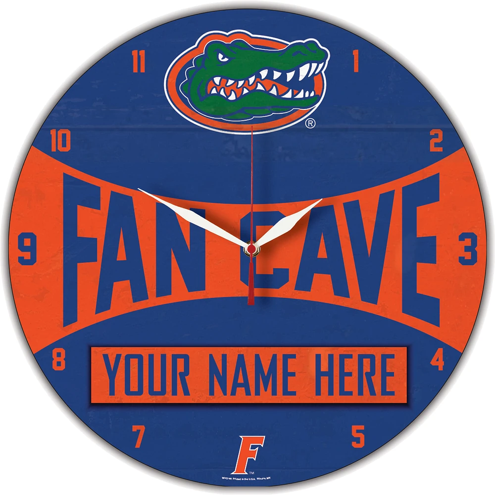 WinCraft Florida Gators Personalized 14'' Round Wall Clock