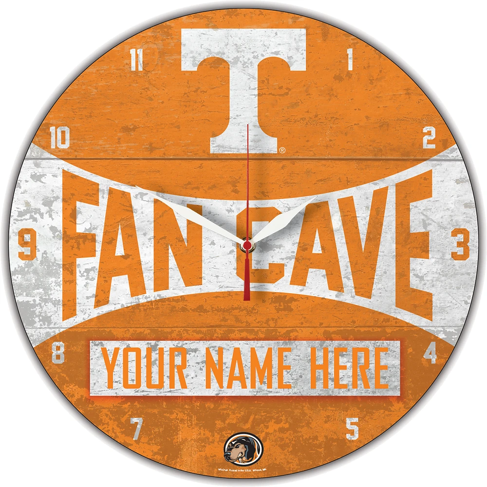 WinCraft Tennessee Volunteers Personalized 14'' Round Wall Clock