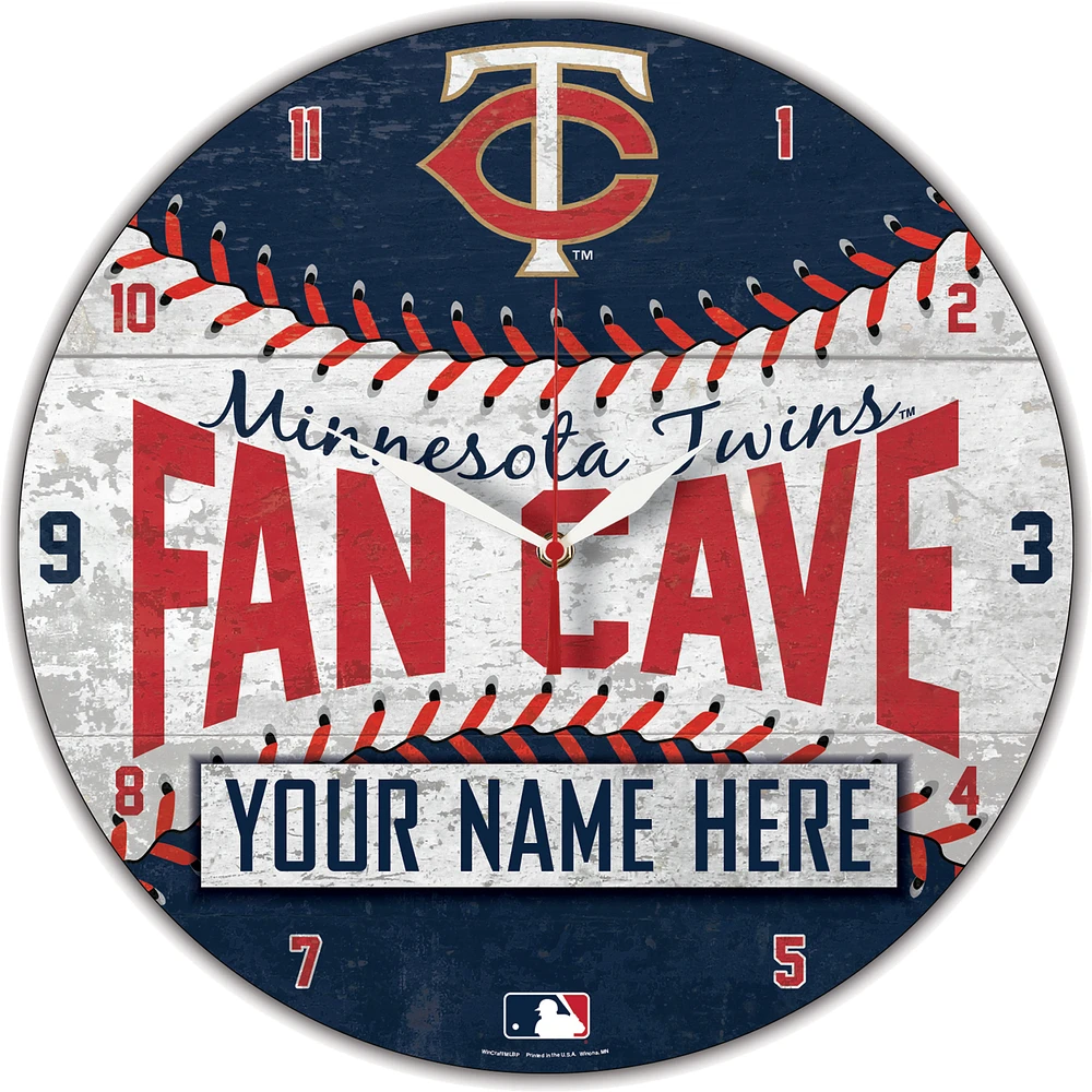 WinCraft Minnesota Twins Personalized 14'' Round Wall Clock