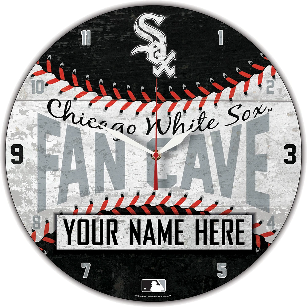 WinCraft Chicago White Sox Personalized 14'' Round Wall Clock