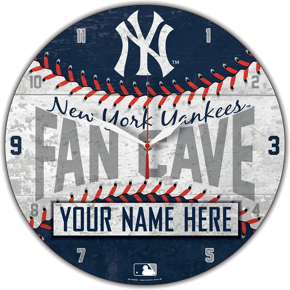 WinCraft New York Yankees Personalized 14'' Round Wall Clock
