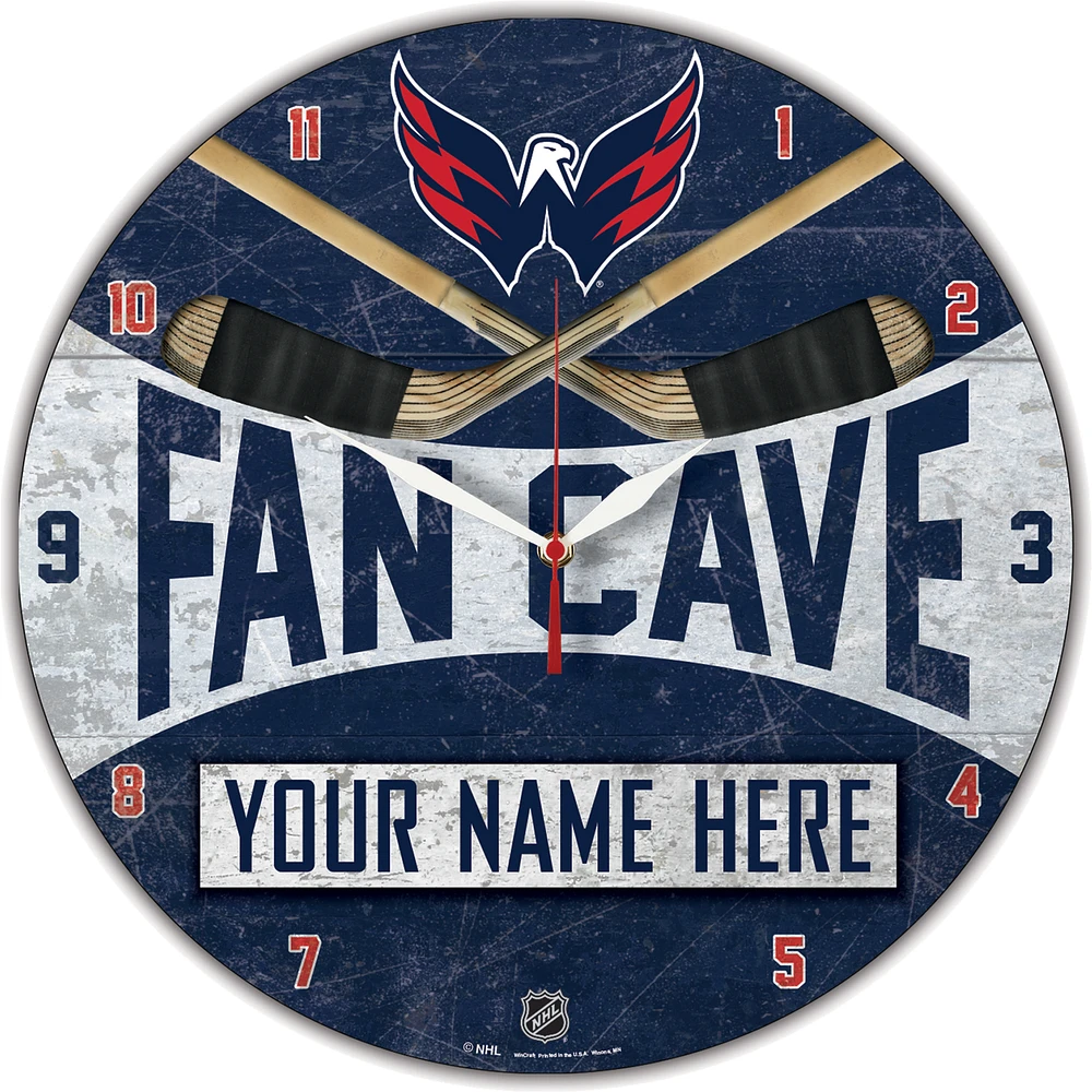 WinCraft Washington Capitals Personalized 14'' Round Wall Clock