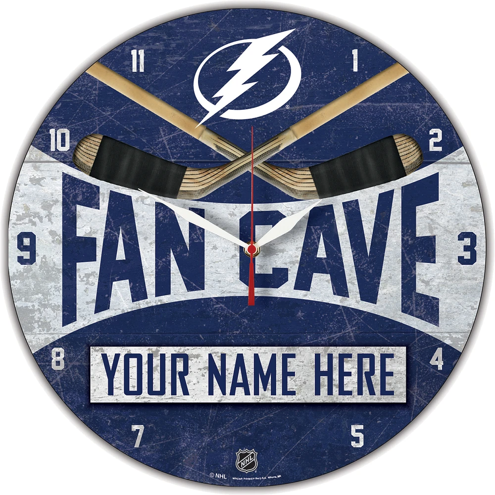 WinCraft Tampa Bay Lightning Personalized 14'' Round Wall Clock
