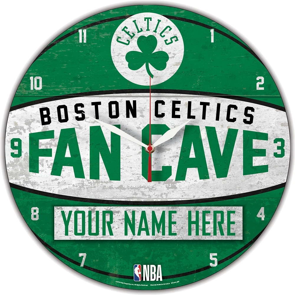 WinCraft Boston Celtics Personalized 14'' Round Wall Clock