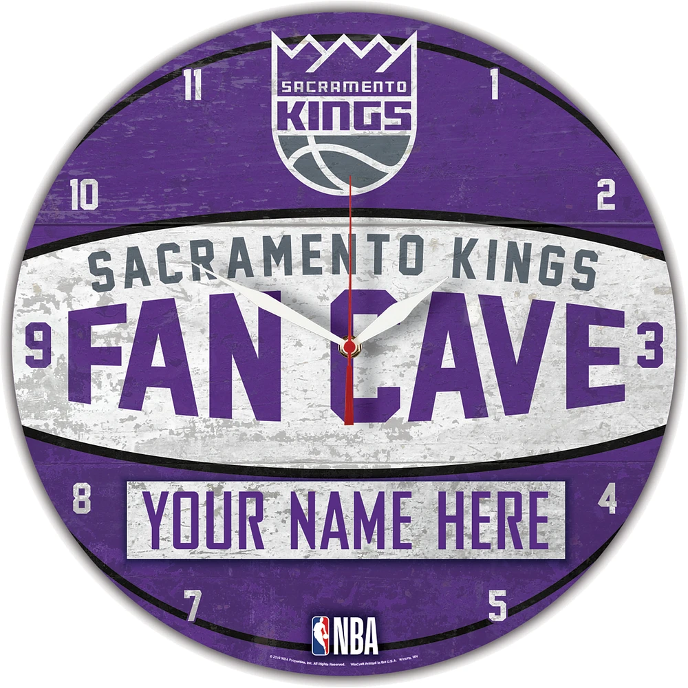 WinCraft Sacramento Kings Personalized 14'' Round Wall Clock