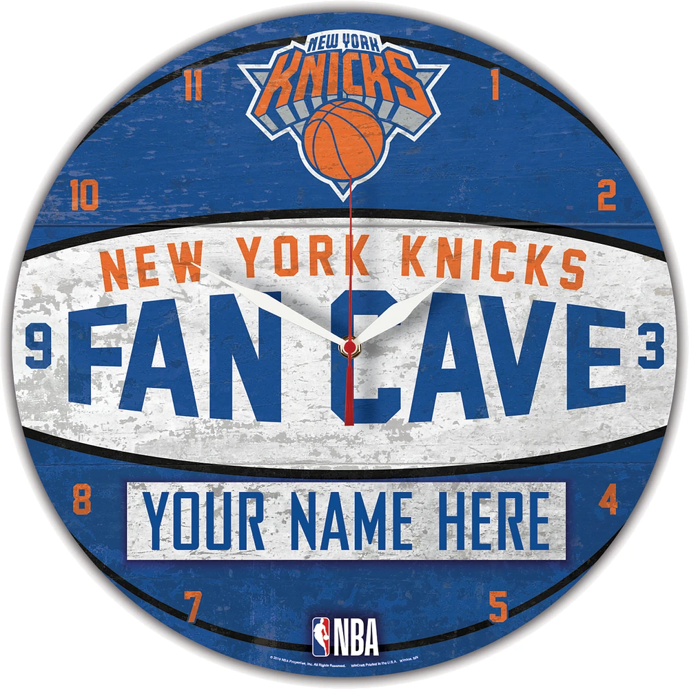 WinCraft New York Knicks Personalized 14'' Round Wall Clock