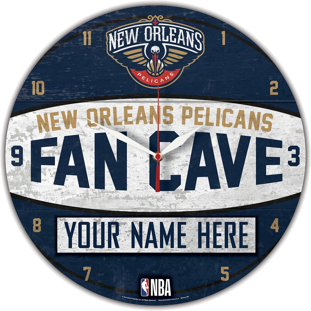 WinCraft New Orleans Pelicans Personalized 14'' Round Wall Clock