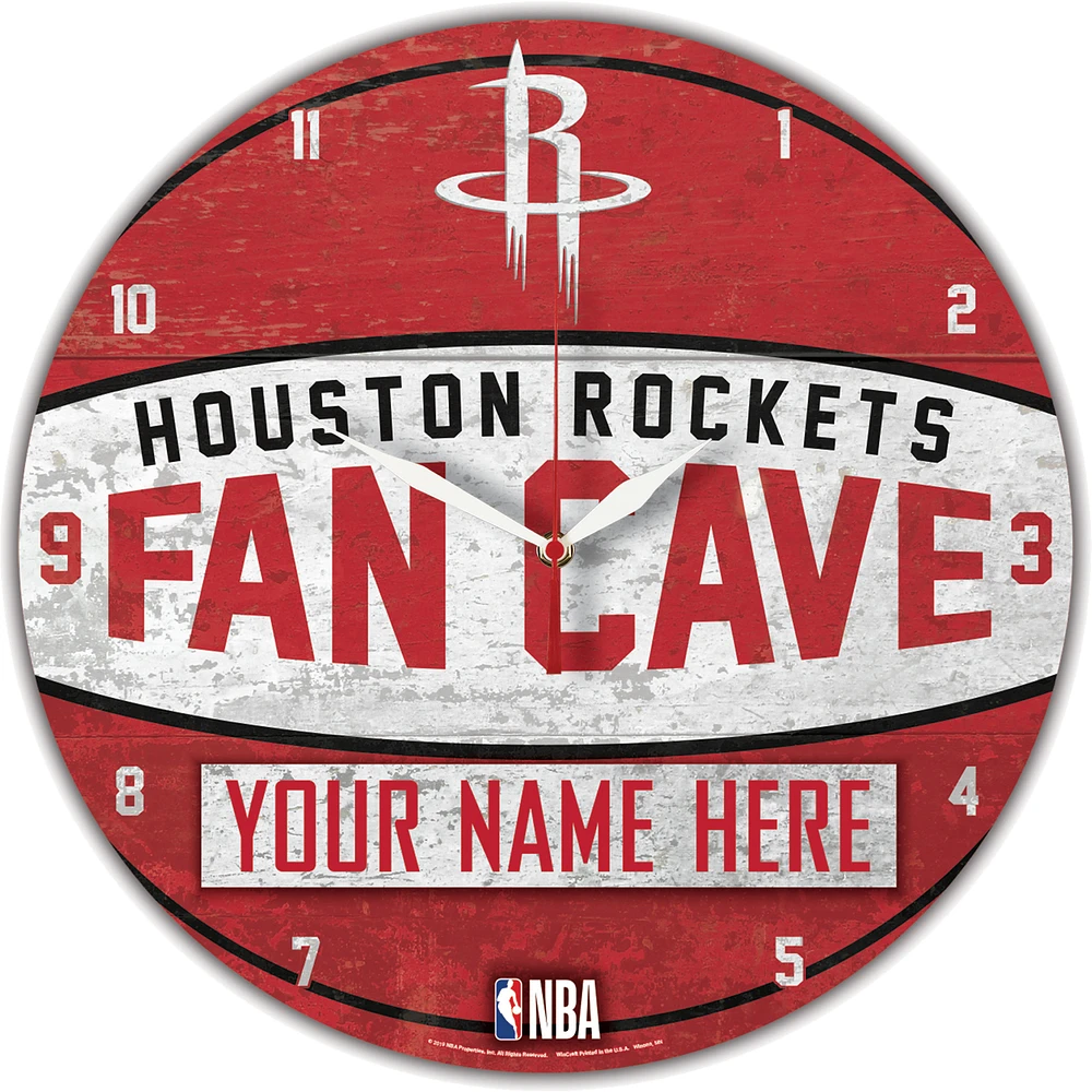 WinCraft Houston Rockets Personalized 14'' Round Wall Clock