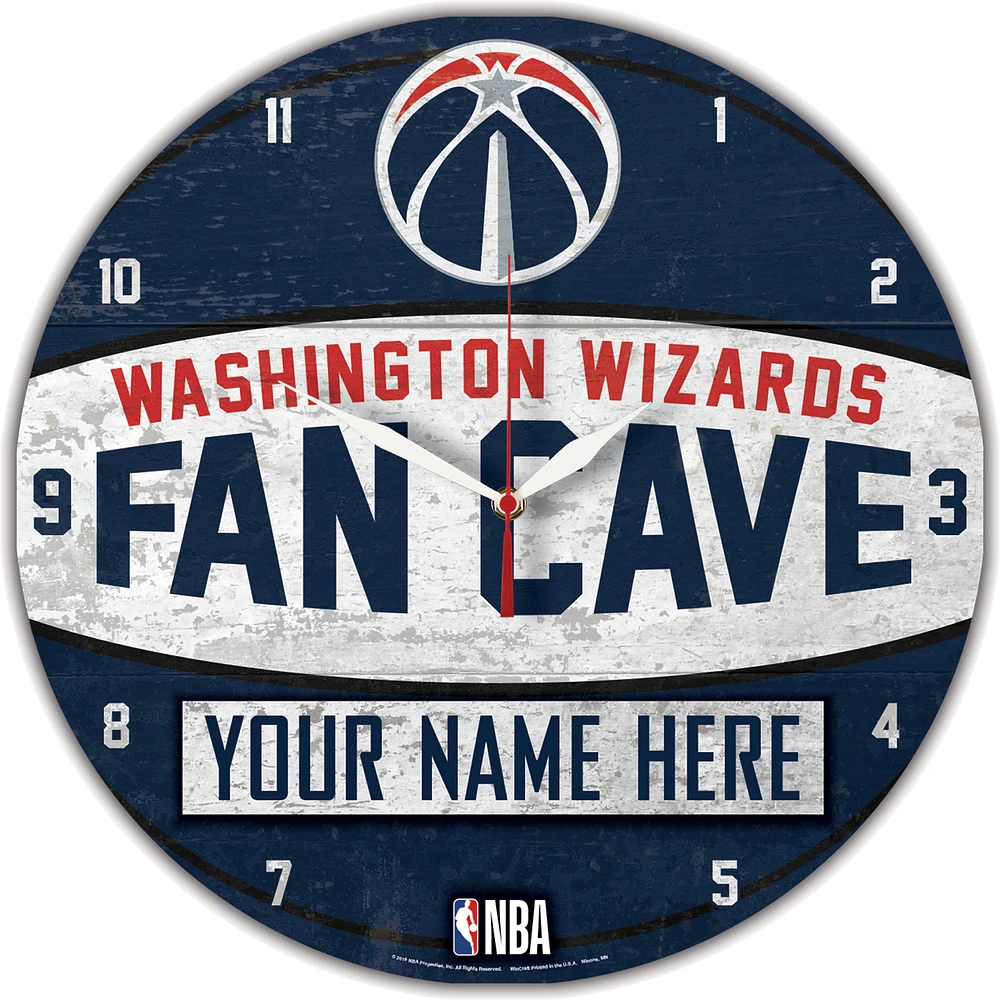 WinCraft Washington Wizards Personalized 14'' Round Wall Clock