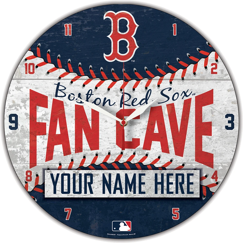 WinCraft Boston Red Sox Personalized 14'' Round Wall Clock