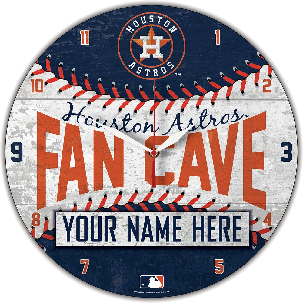 WinCraft Houston Astros Personalized 14'' Round Wall Clock