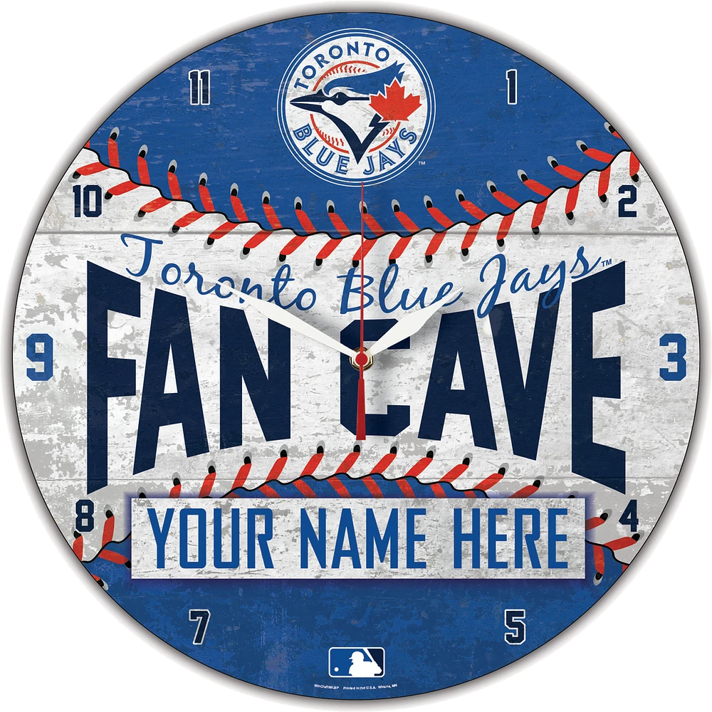 WinCraft Toronto Blue Jays Personalized 14'' Round Wall Clock