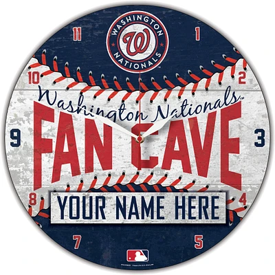 WinCraft Washington Nationals Personalized 14'' Round Wall Clock