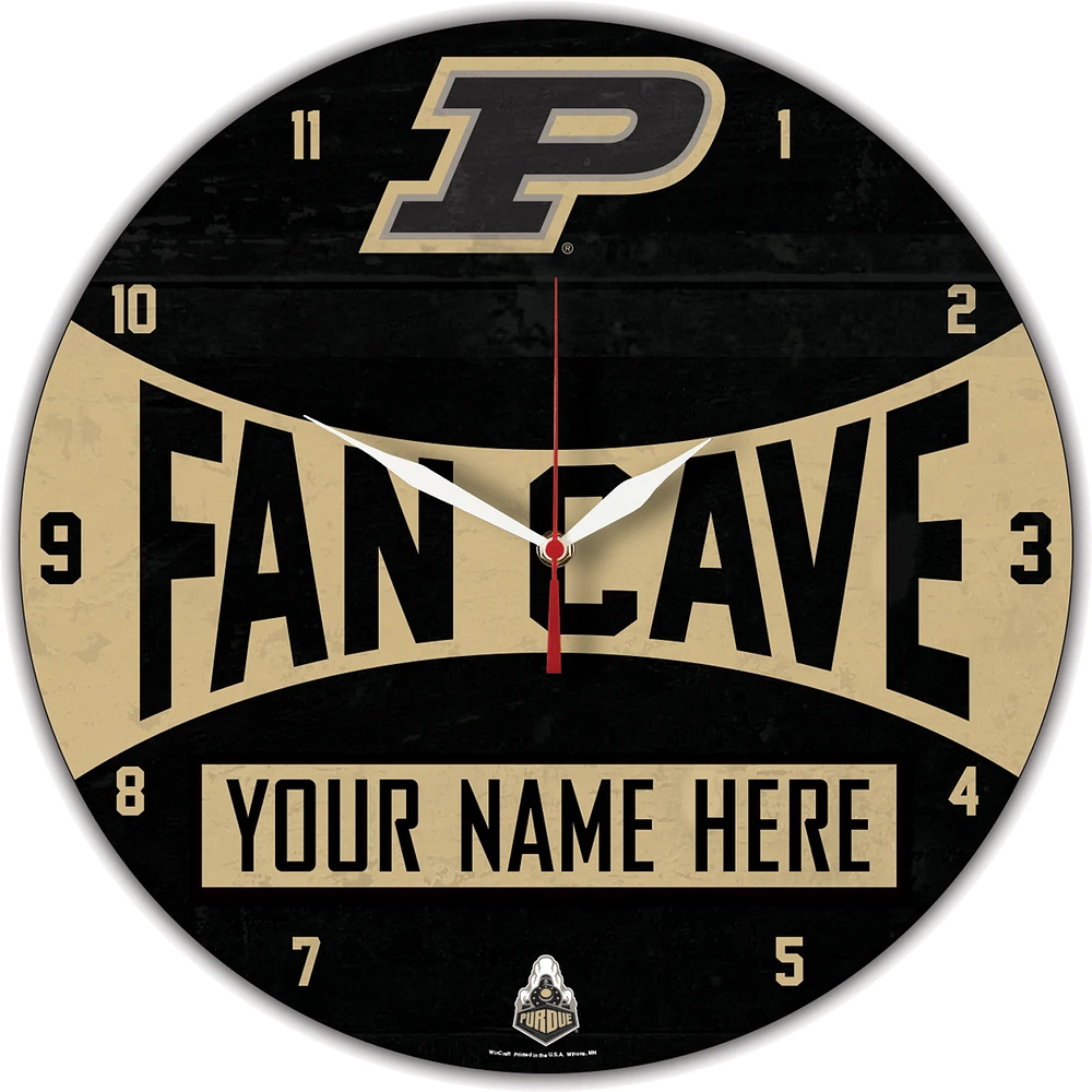 WinCraft Purdue Boilermakers Personalized 14'' Round Wall Clock