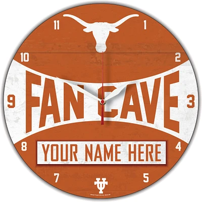 WinCraft Texas Longhorns Personalized 14'' Round Wall Clock