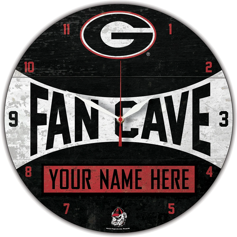 WinCraft Georgia Bulldogs Personalized 14'' Round Wall Clock