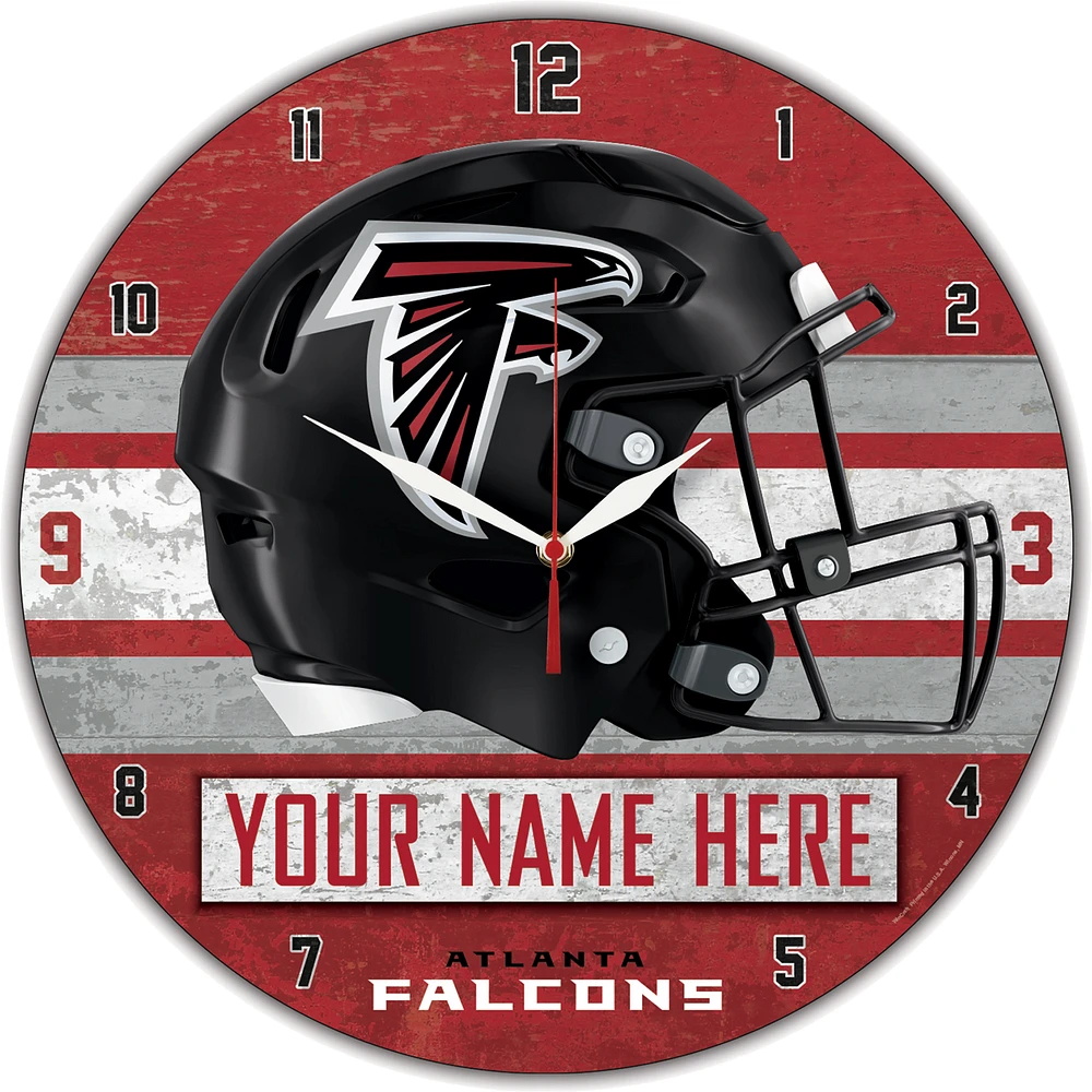 WinCraft Atlanta Falcons Personalized 14'' Round Wall Clock