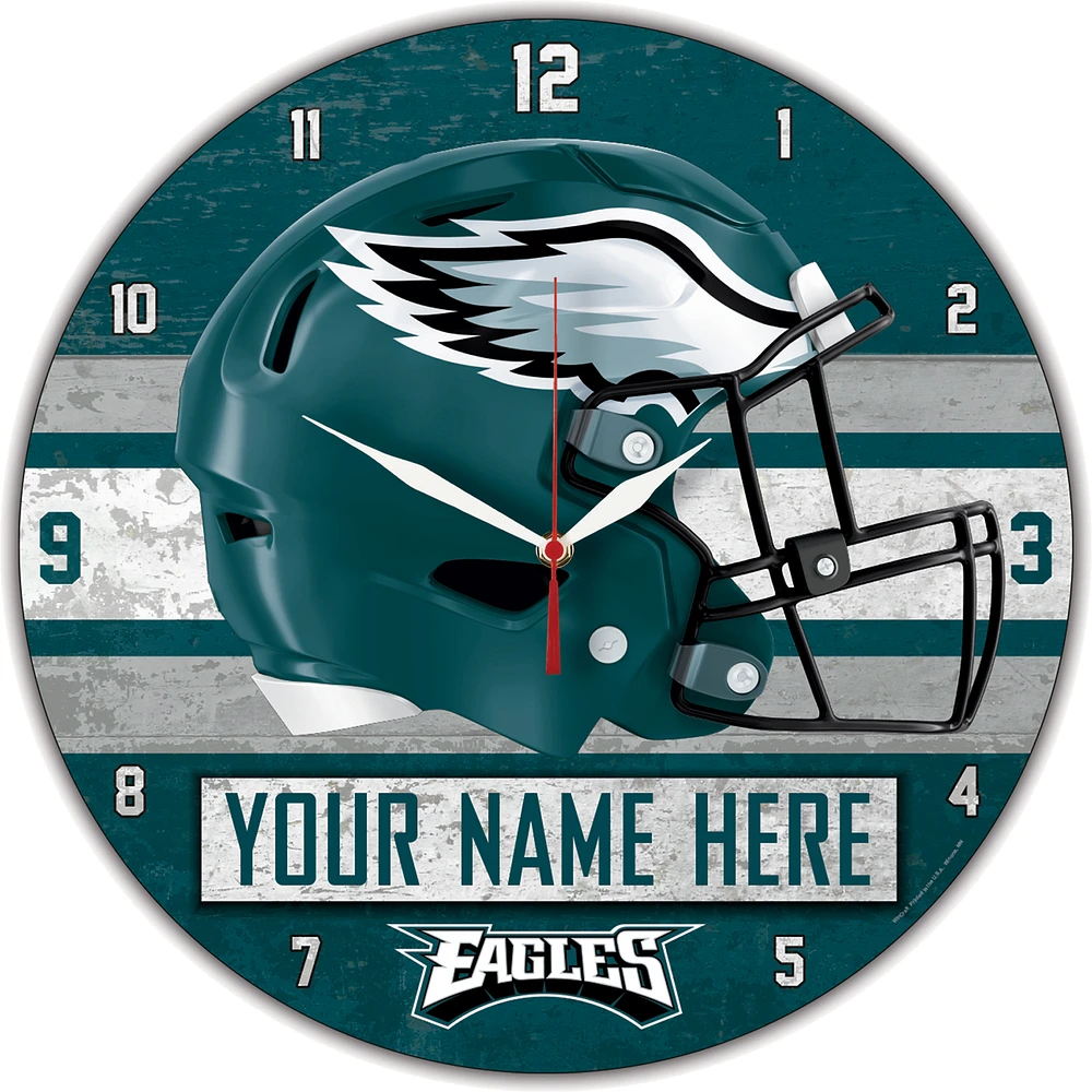 WinCraft Philadelphia Eagles Personalized 14'' Round Wall Clock