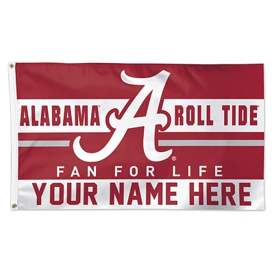 WinCraft Alabama Crimson Tide Personalized 3' x 5' One-Sided Deluxe Flag