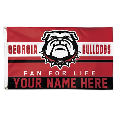 WinCraft Georgia Bulldogs Personalized 3' x 5' One-Sided Deluxe Flag