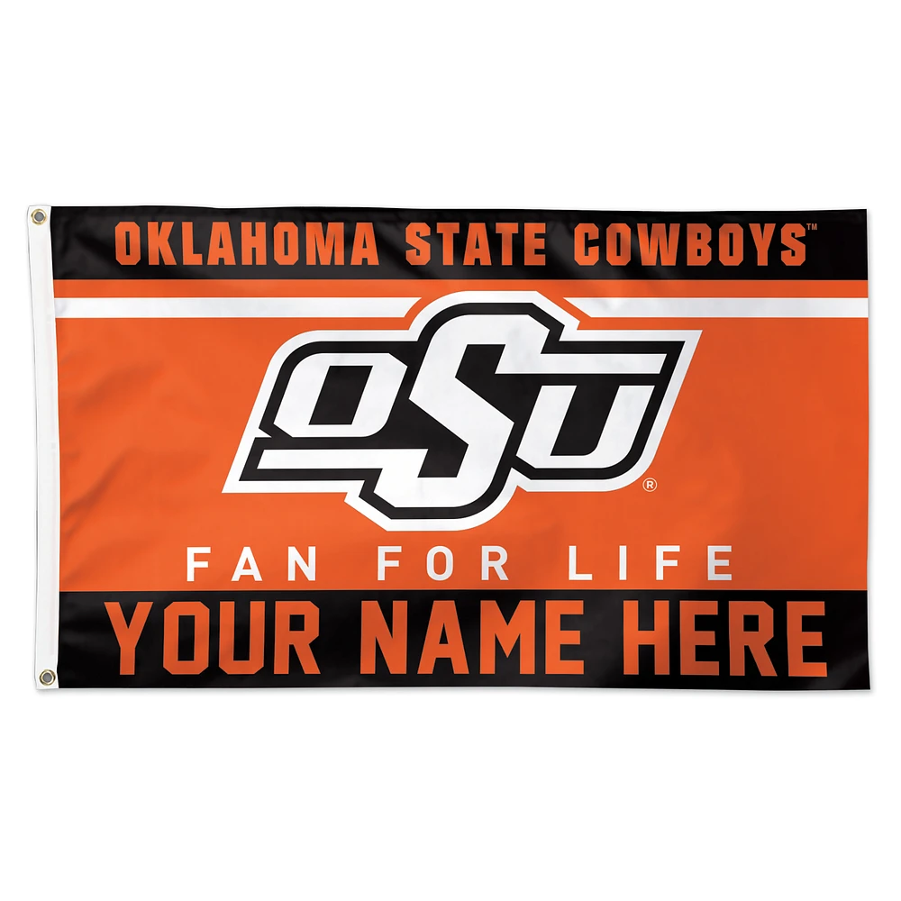 WinCraft Oklahoma State Cowboys Personalized 3' x 5' One-Sided Deluxe Flag