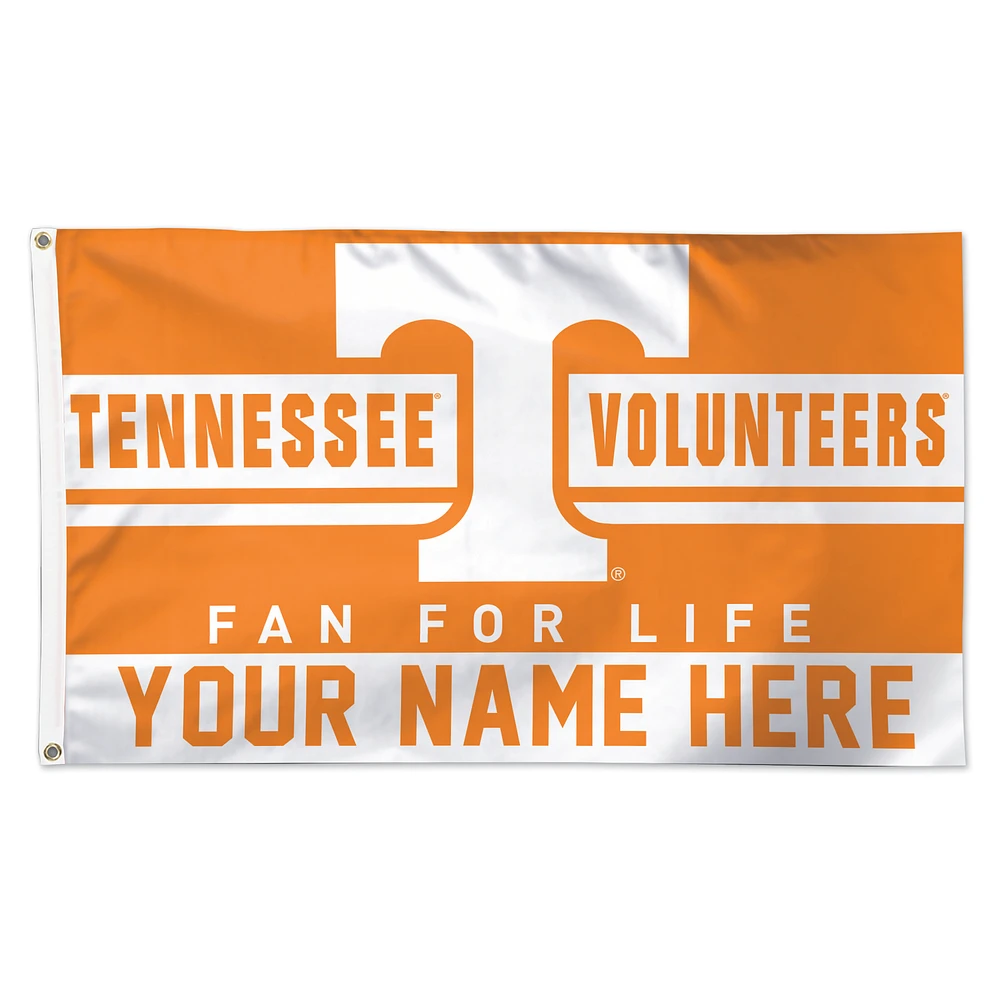 WinCraft Tennessee Volunteers Personalized 3' x 5' One-Sided Deluxe Flag