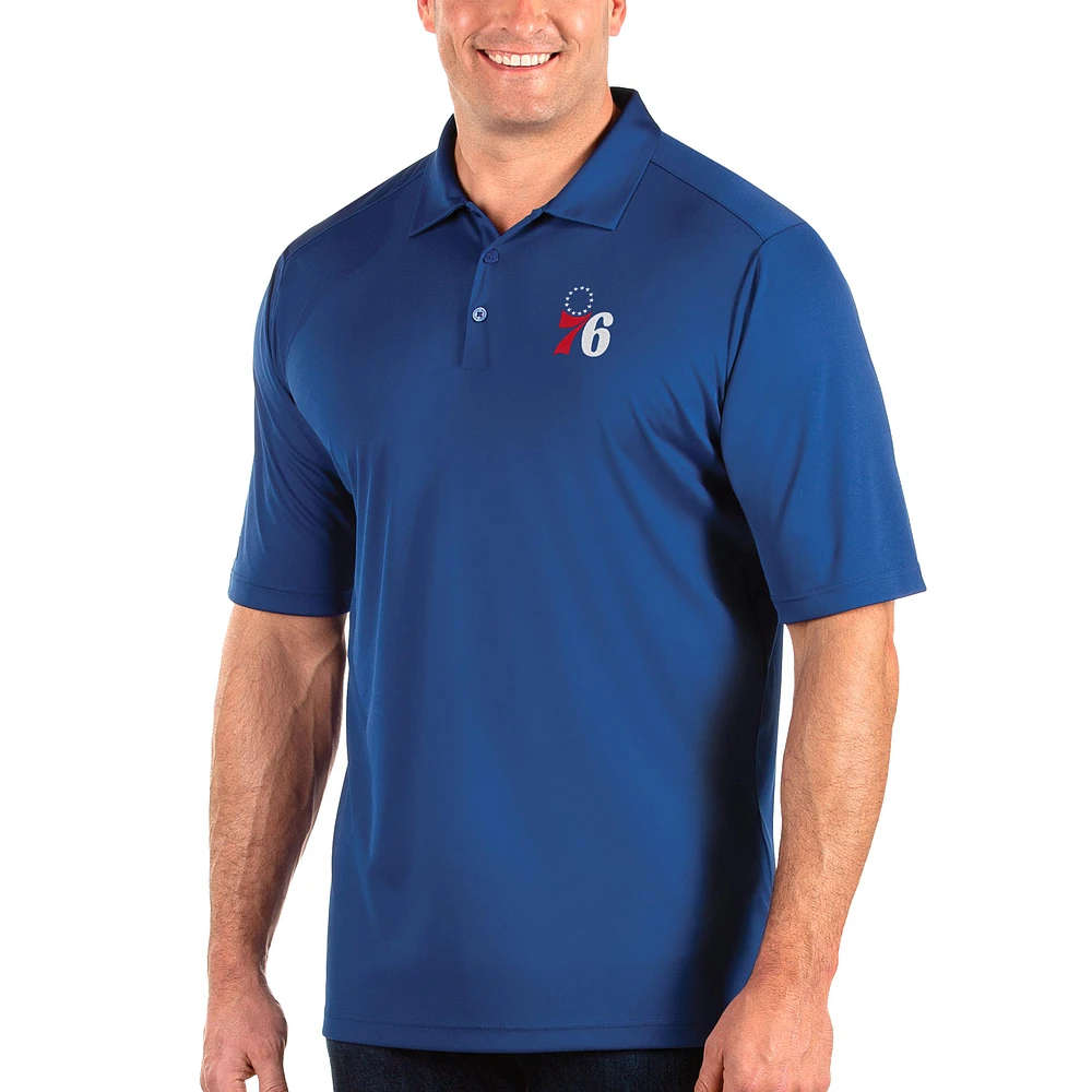 Men's Antigua Royal Philadelphia 76ers Big & Tall Tribute Polo