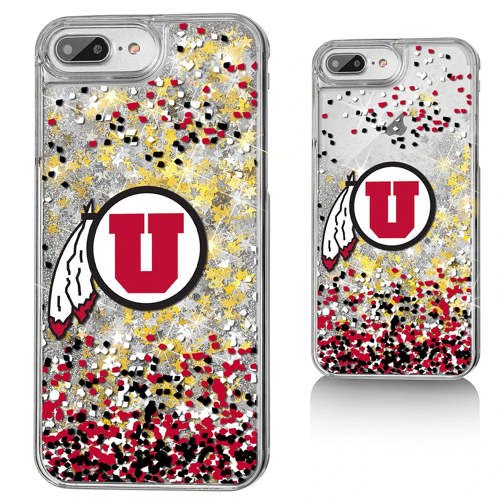 Utah Utes iPhone Glitter Confetti Design Case