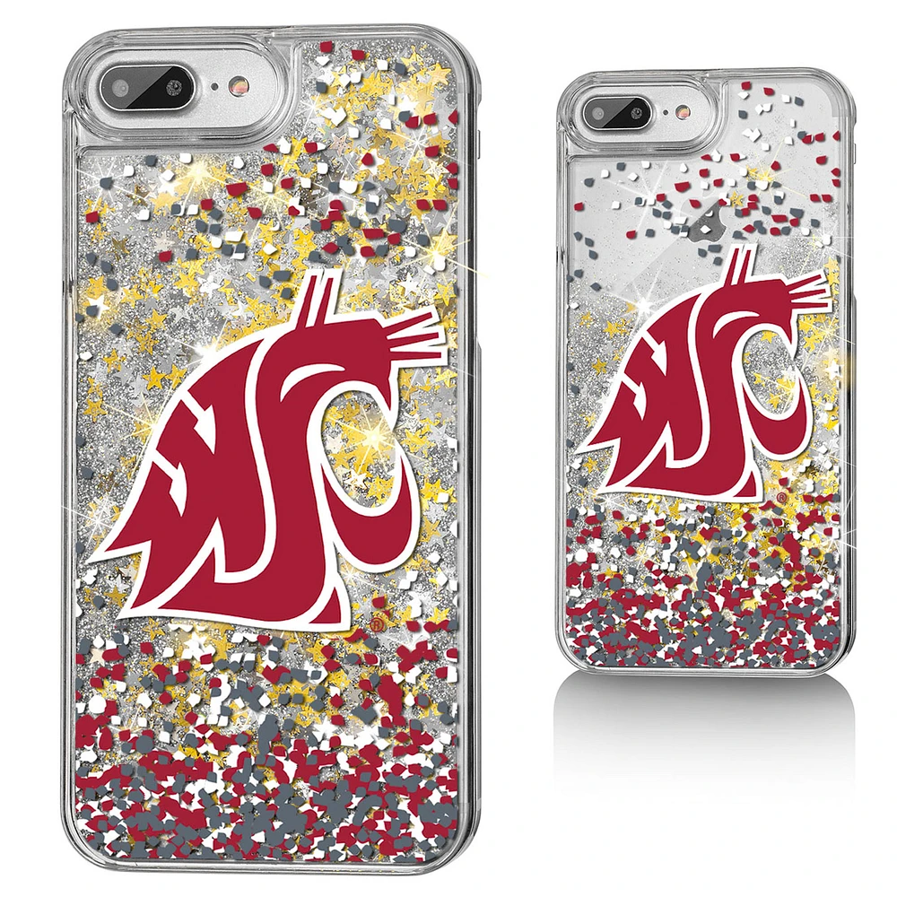 Washington State Cougars iPhone Glitter Confetti Design Case