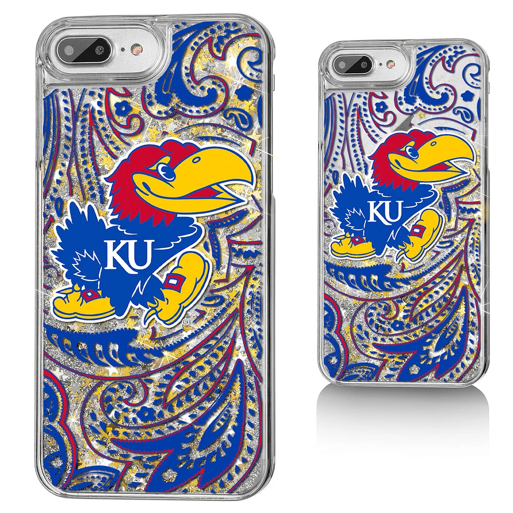 Kansas Jayhawks iPhone Glitter Paisley Design Case