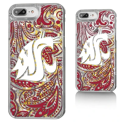Washington State Cougars iPhone Glitter Paisley Design Case