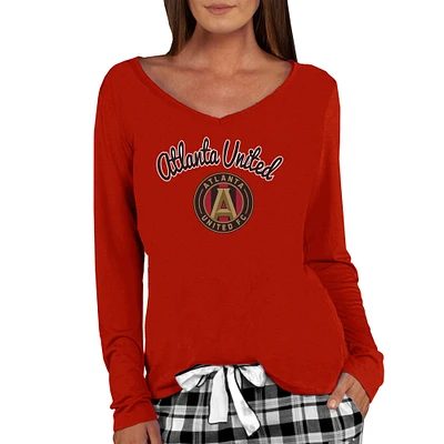 Women's Concepts Sport Red Atlanta United FC Marathon Long Sleeve V-Neck Top