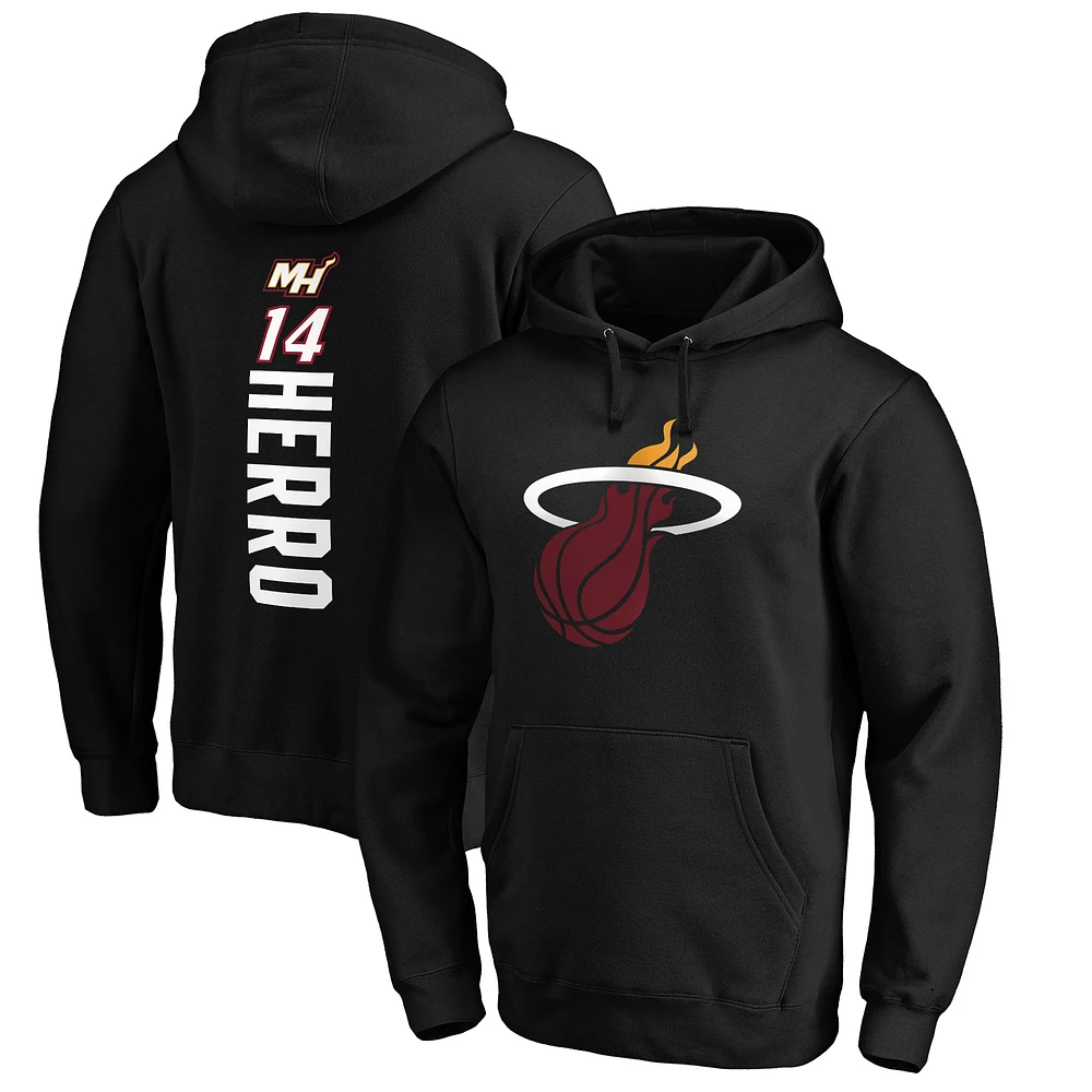 Men's Black Miami Heat Playmaker Name & Number Pullover Hoodie