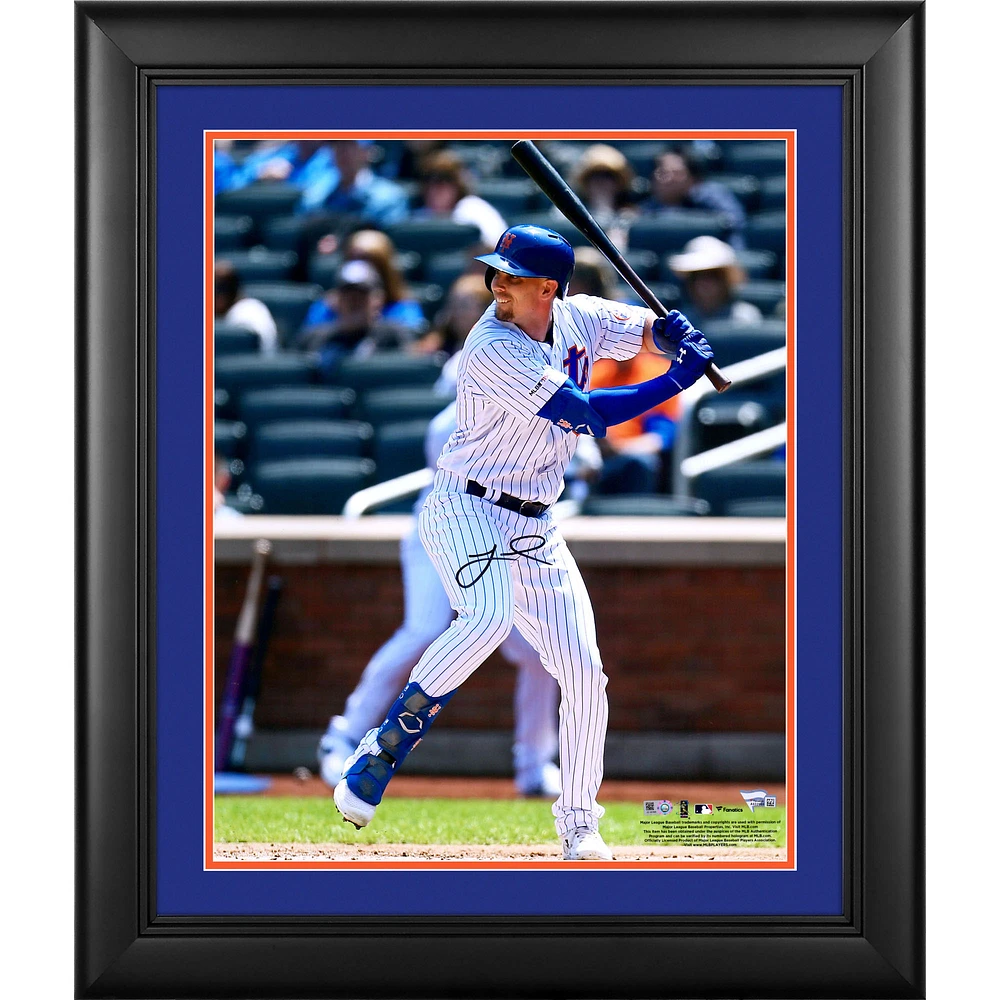 Jeff McNeil New York Mets Framed Autographed 16" x 20" Hitting Photograph