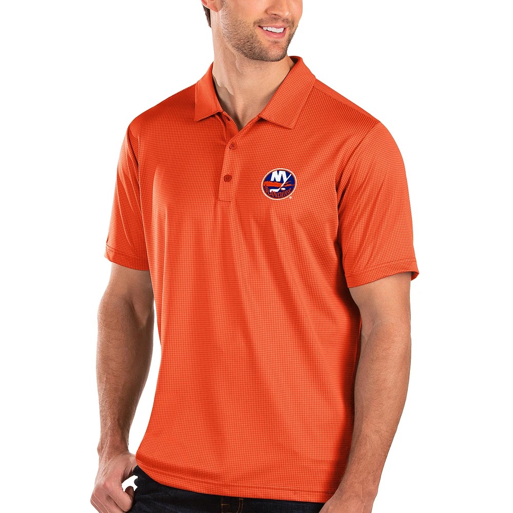 Men's Antigua Orange New York Islanders Balance Polo